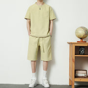 Beat the Heat: Shop Men's Ice Silk Two-Piece Summer Leisure Sports Suit - Cool Urban Store