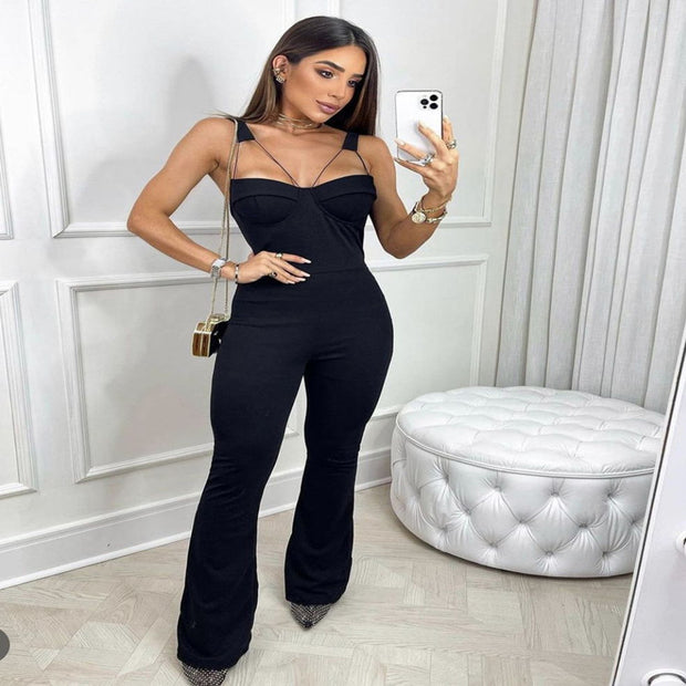 Elevate Your Look with the Bandage Backless Jumpsuit - Cool Urban Store