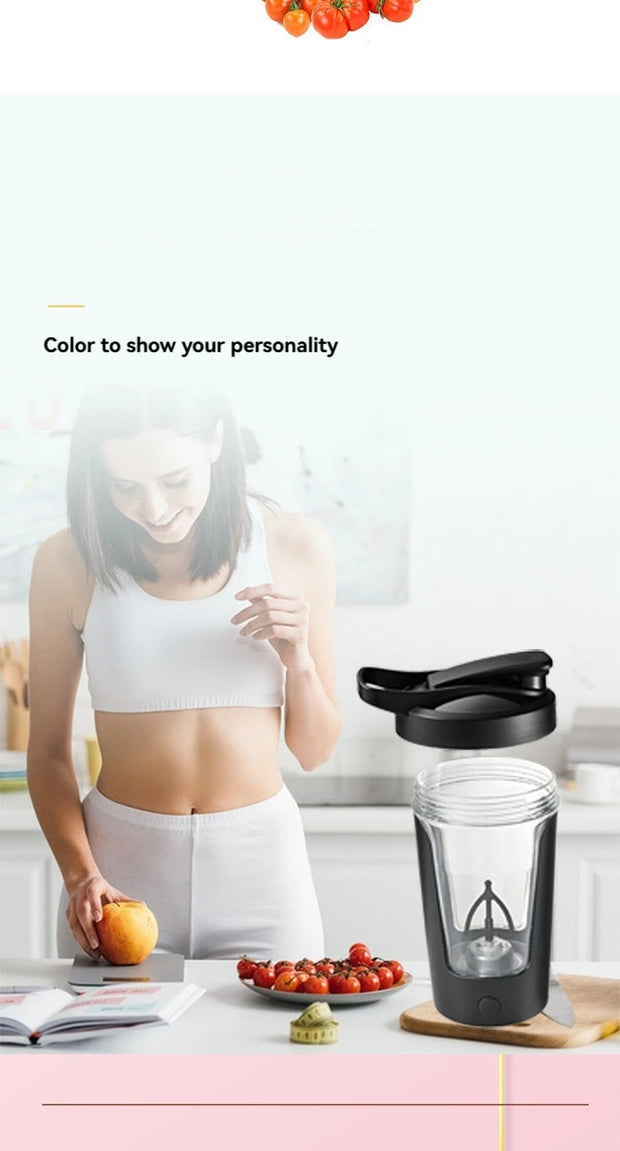 Electric Protein Shaker Bottle UK – USB-C Self-Stirring Mug