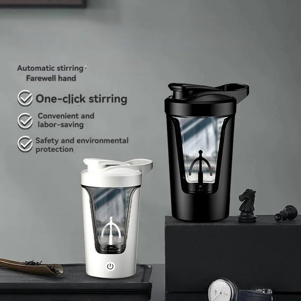 Electric Protein Shaker Bottle UK – USB-C Self-Stirring Mug