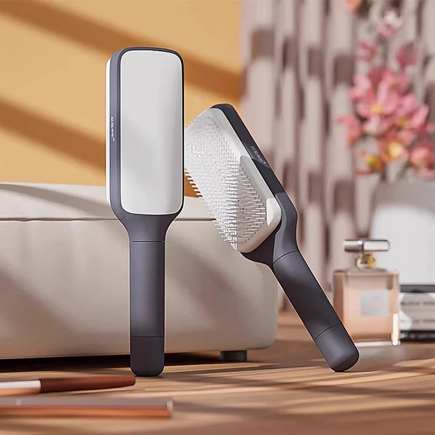 Self-Cleaning Hairbrush for Women – One-Click Detangling, Scalp Massage & Anti-Static Design