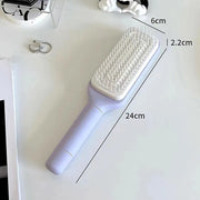 Self-Cleaning Hairbrush for Women – One-Click Detangling, Scalp Massage & Anti-Static Design