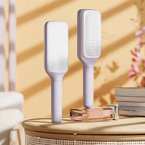 Self-Cleaning Hairbrush for Women – One-Click Detangling, Scalp Massage & Anti-Static Design