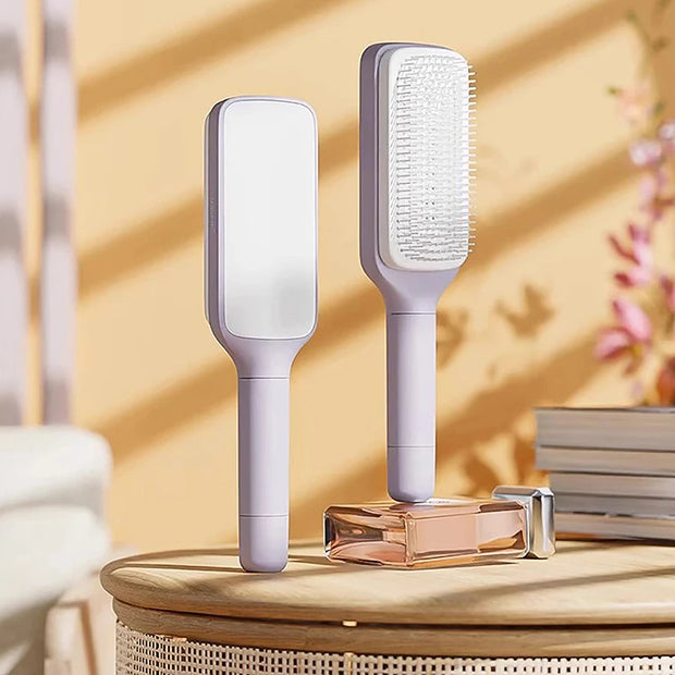 Self-Cleaning Hairbrush for Women – One-Click Detangling, Scalp Massage & Anti-Static Design