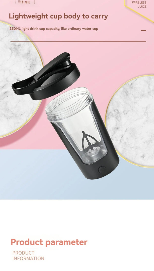 Electric Protein Shaker Bottle UK – USB-C Self-Stirring Mug