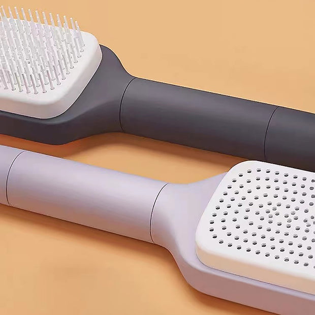 Self-Cleaning Hairbrush for Women – One-Click Detangling, Scalp Massage & Anti-Static Design