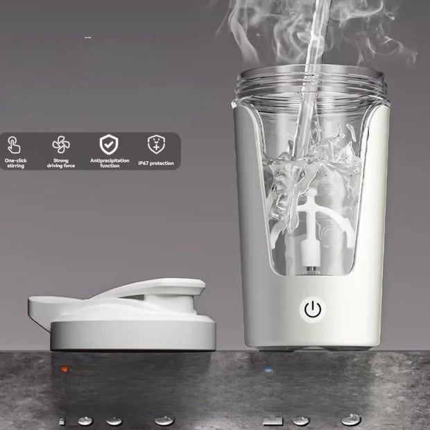 Electric Protein Shaker Bottle UK – USB-C Self-Stirring Mug