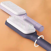 Self-Cleaning Hairbrush for Women – One-Click Detangling, Scalp Massage & Anti-Static Design